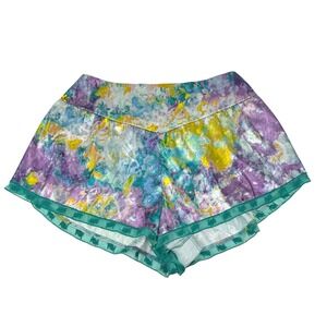 Yitty Women's Sattin Lizzo‎ Pretty Flowy  Floral Short Water Color Size XL 0054